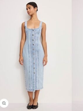 Button Front Midi Dress
